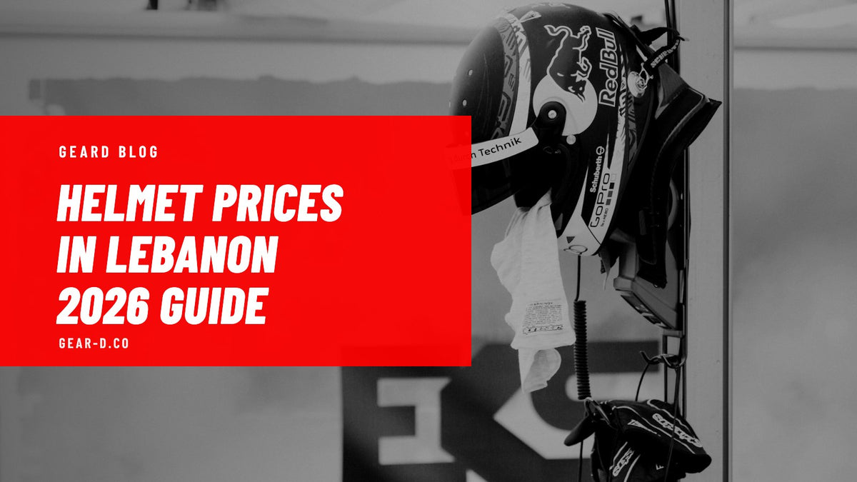 Range of motorcycle helmets at different prices, showing motorcycle helmet price in Lebanon by tier