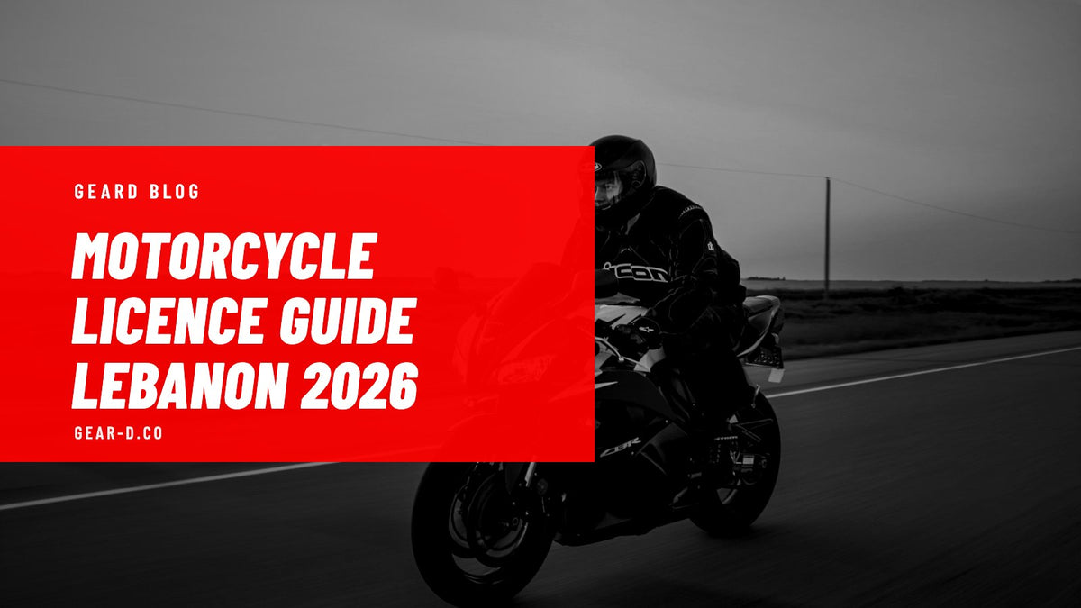 New rider practising for a motorcycle license in Lebanon with an instructor