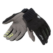 T.UR G-Six Pro Ventilated Motorcycle Gloves Black/Yellow Fluo