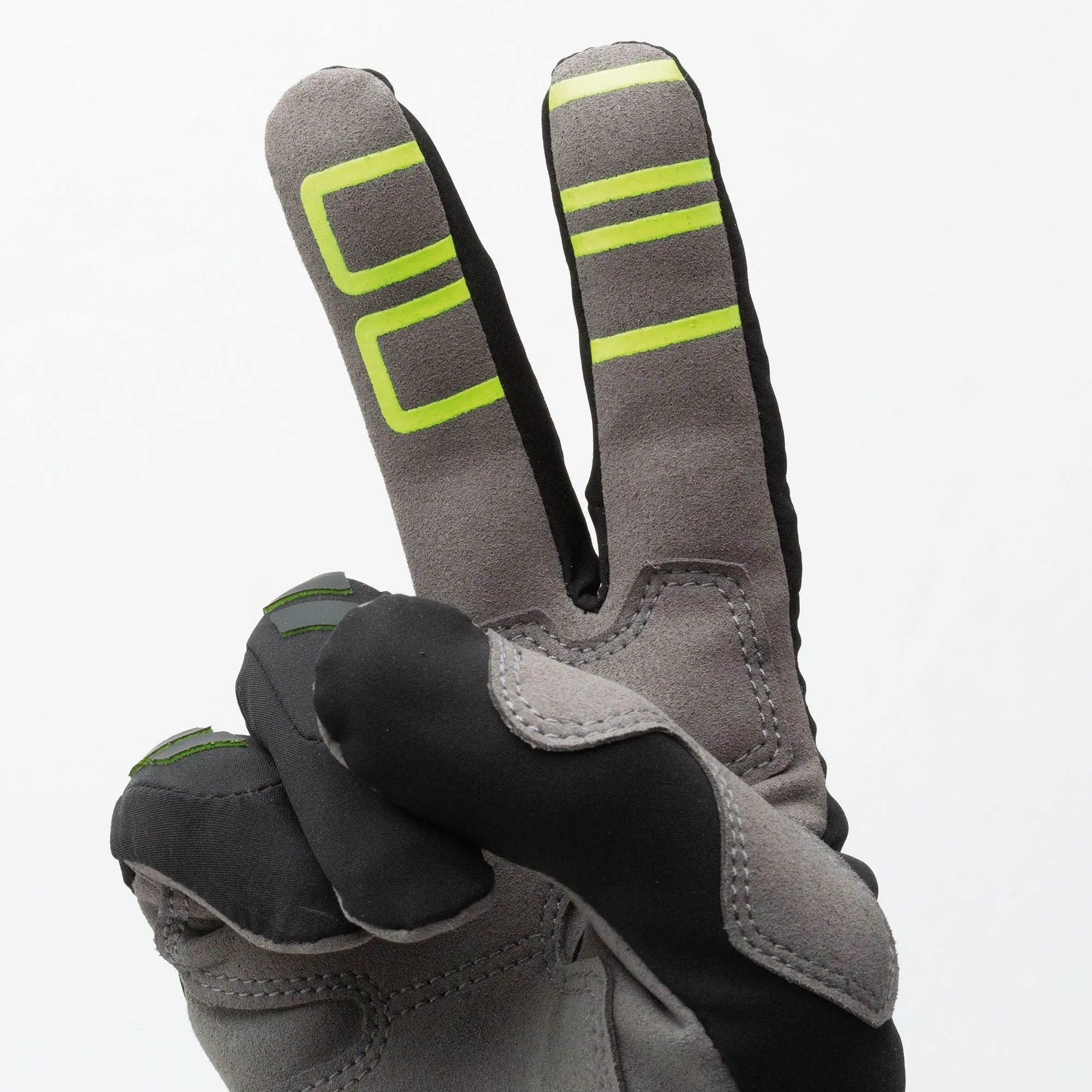 T.UR G-Six Pro Ventilated Motorcycle Gloves Black/Yellow Fluo