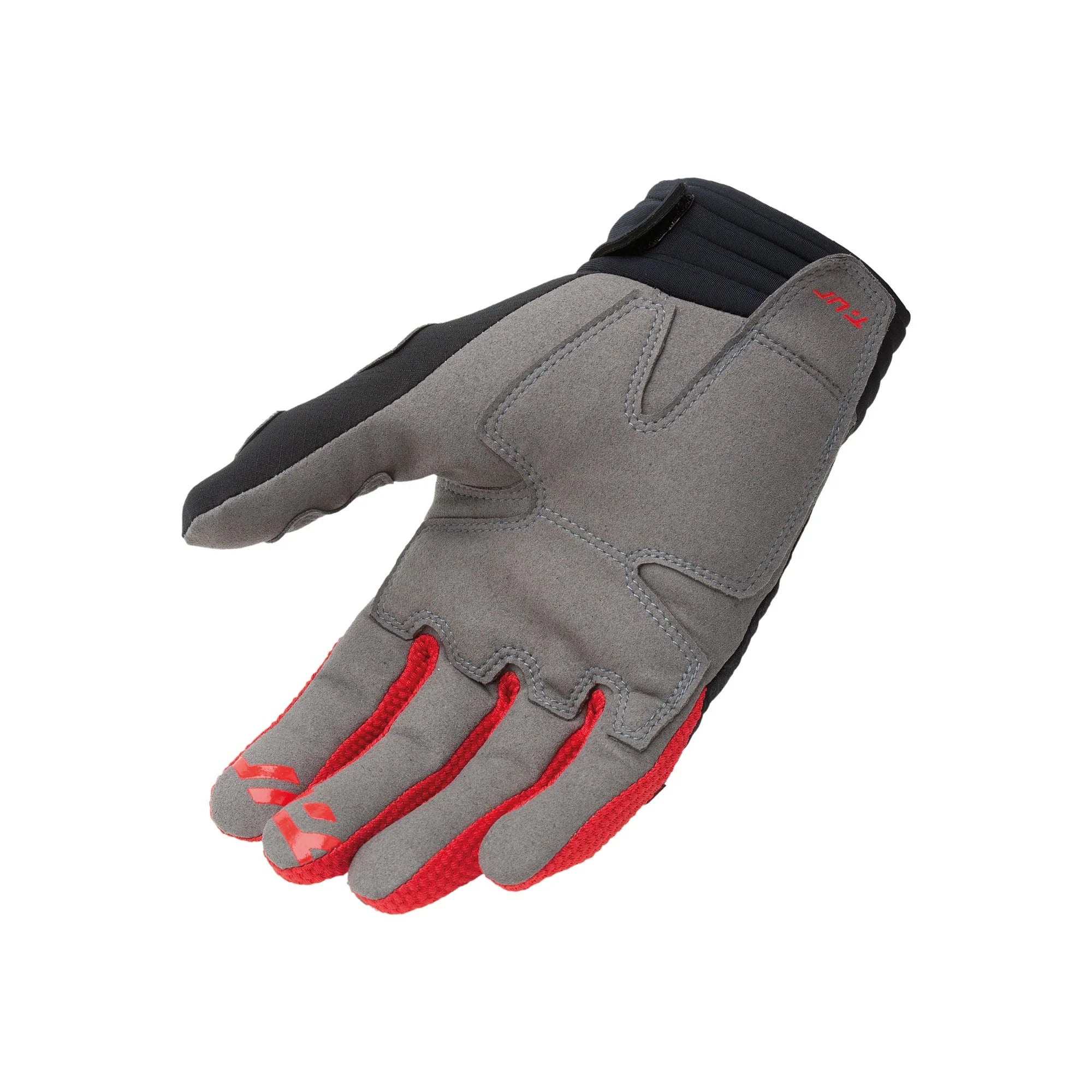 T.UR G-Six Ventilated Summer Motorcycle Gloves Black/Red