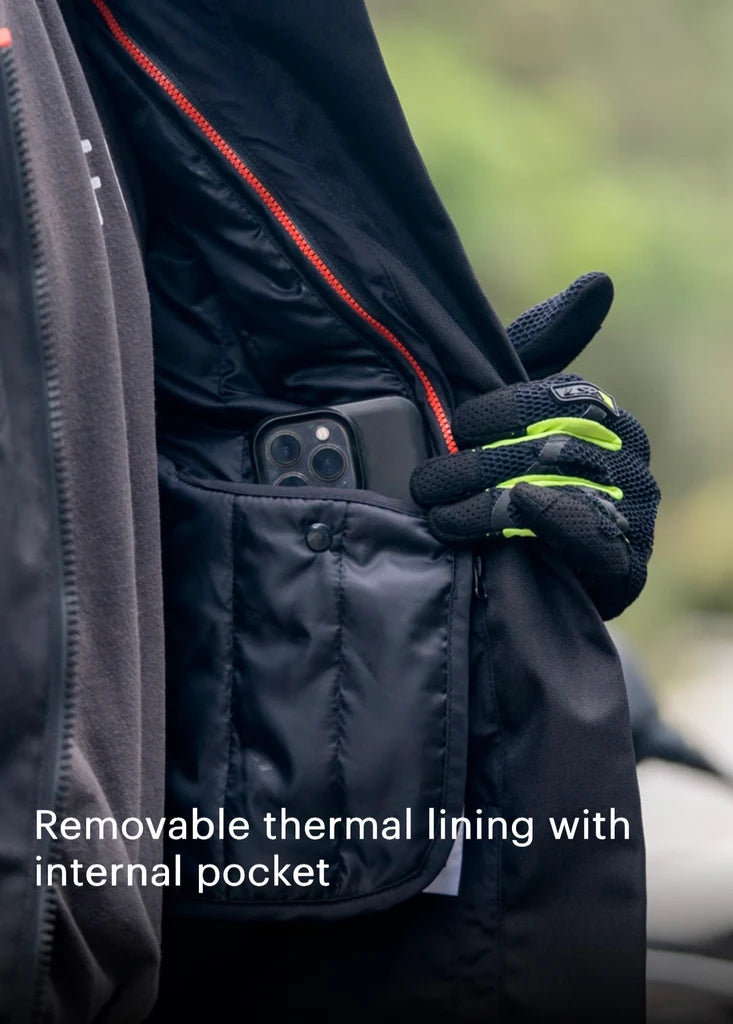 LS2 Zoom Waterproof Sport Jacket Black, rear view