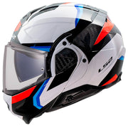 LS2 FF910 ADVANT II 2 TRIPLE GLOSSY WHITE BLUE RED