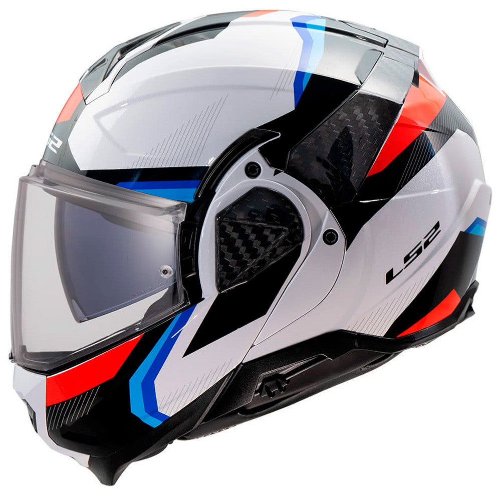 LS2 FF910 ADVANT II 2 TRIPLE GLOSSY WHITE BLUE RED