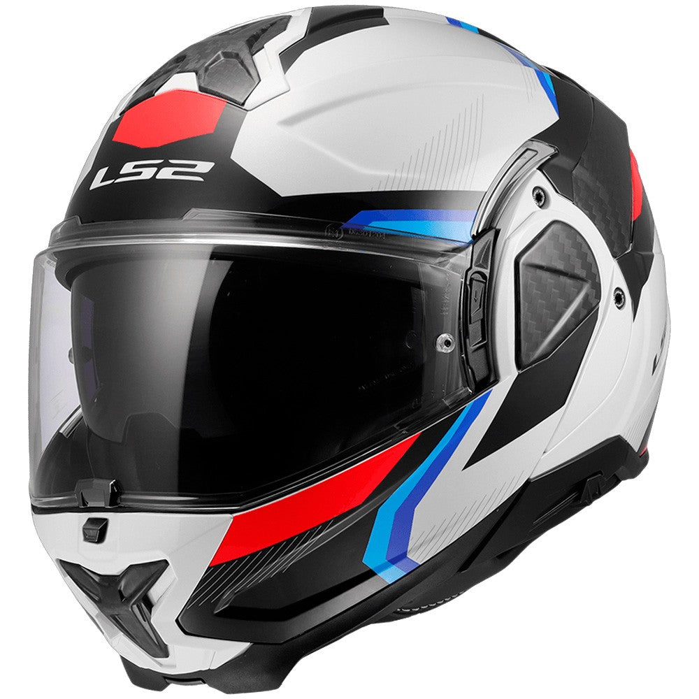 LS2 FF910 ADVANT II 2 TRIPLE GLOSSY WHITE BLUE RED
