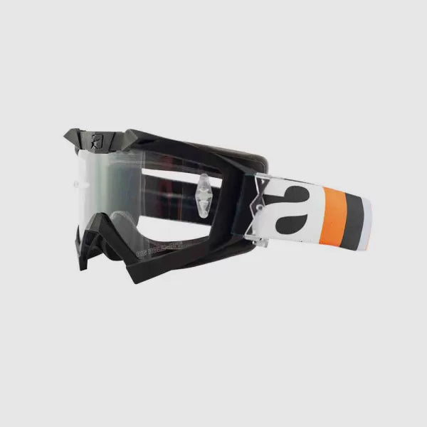Ariete Adrenaline Primis MX Goggles Black/Orange, Clear Lens