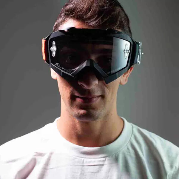 Ariete Adrenaline Primis MX Goggles Black/Orange, Clear Lens