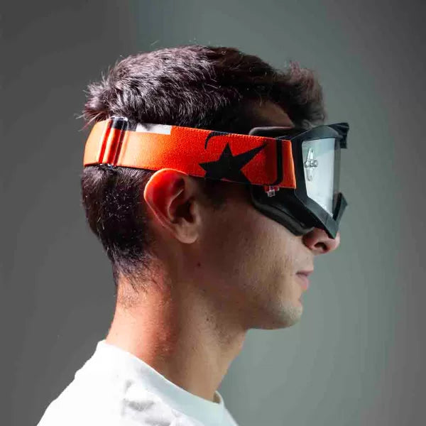 Ariete Adrenaline Primis MX Goggles Black/Orange, Clear Lens