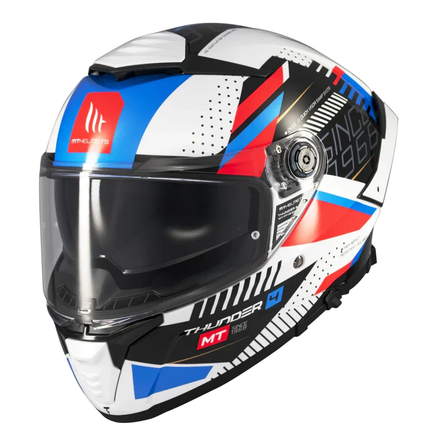 MT THUNDER 4 SV LUMINENCE GLOSSY WHITE BLUE RED