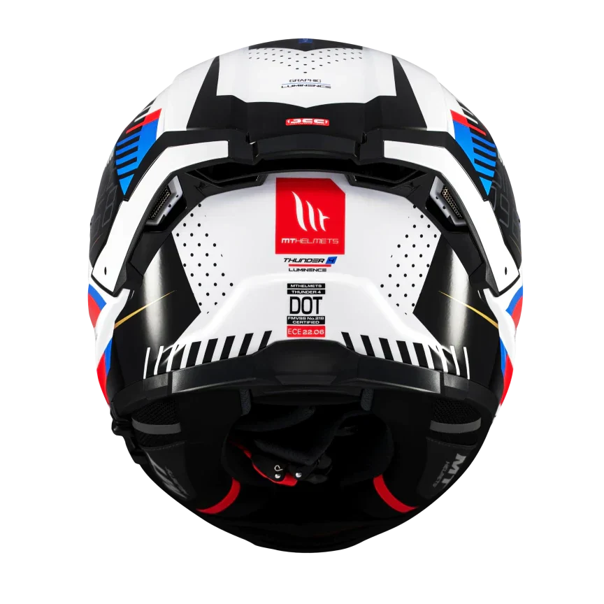 MT THUNDER 4 SV LUMINENCE GLOSSY WHITE BLUE RED