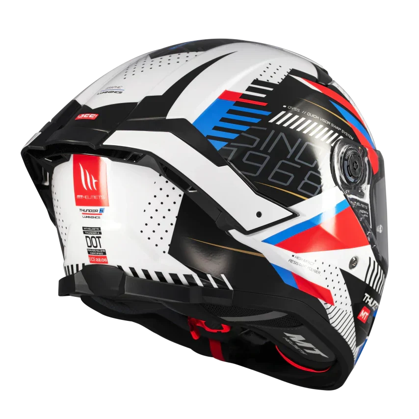 MT THUNDER 4 SV LUMINENCE GLOSSY WHITE BLUE RED