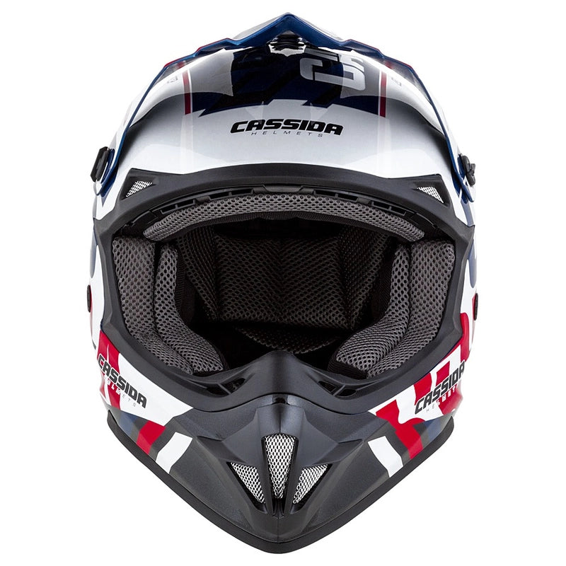 Cassida Cross Pro II Motocross Helmet White/Red/Black