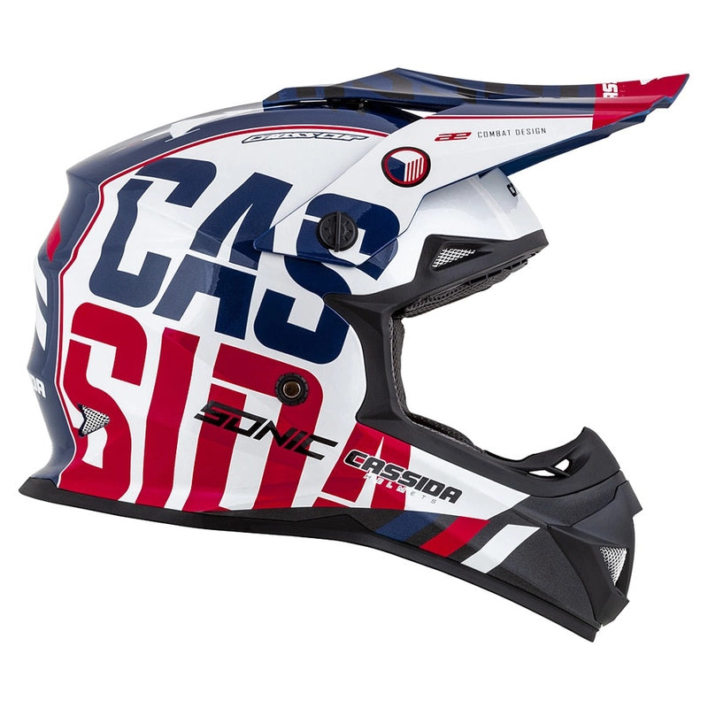 Cassida Cross Pro II Motocross Helmet White/Red/Black