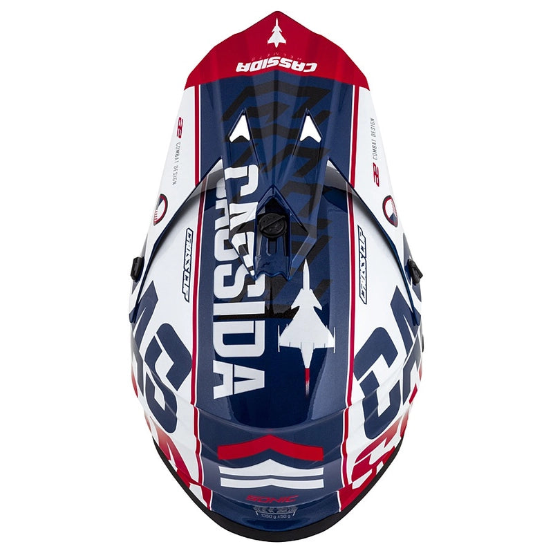 Cassida Cross Pro II Motocross Helmet White/Red/Black