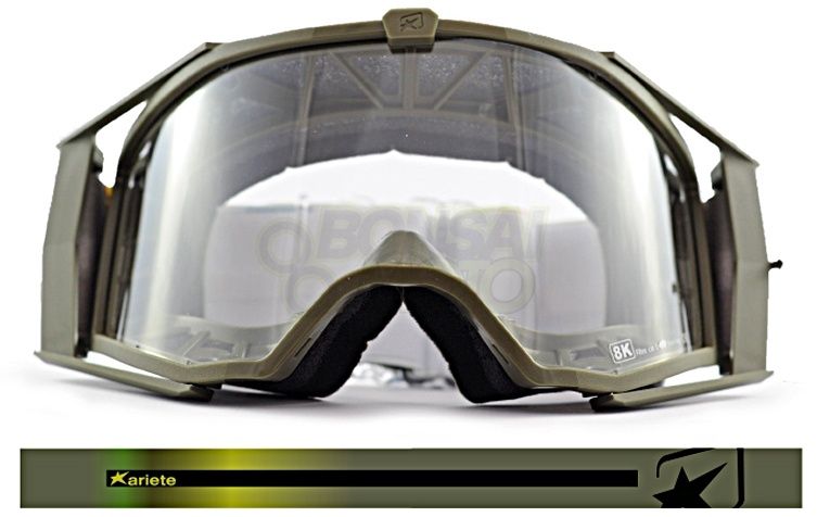 Ariete 8K MX Goggles Olive Gold, Clear Lens
