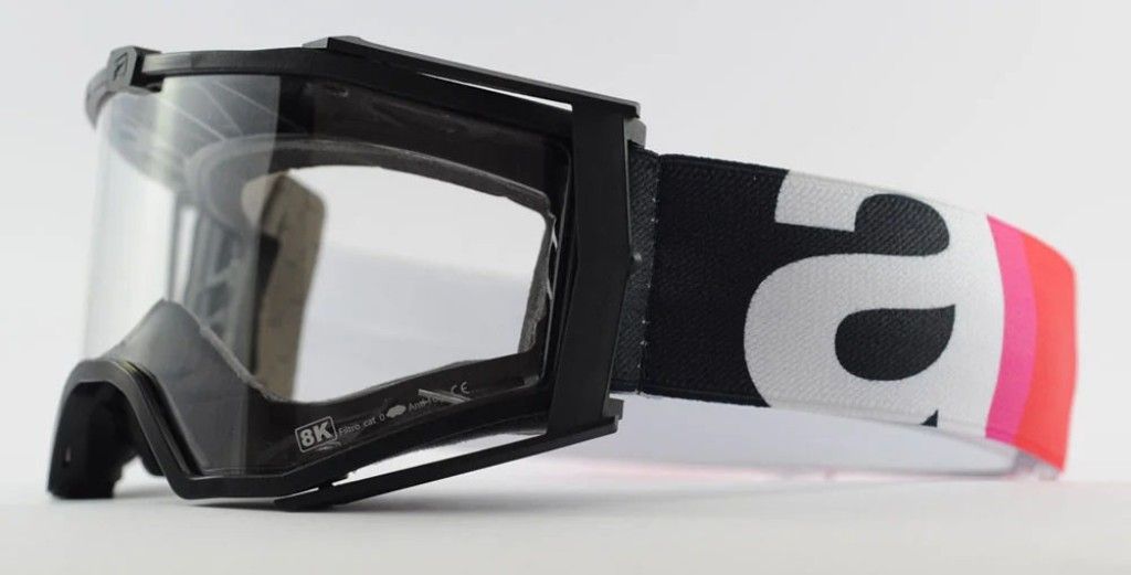Ariete 8K ARI 8-6 MX Goggles Black/White/Pink, Clear Lens