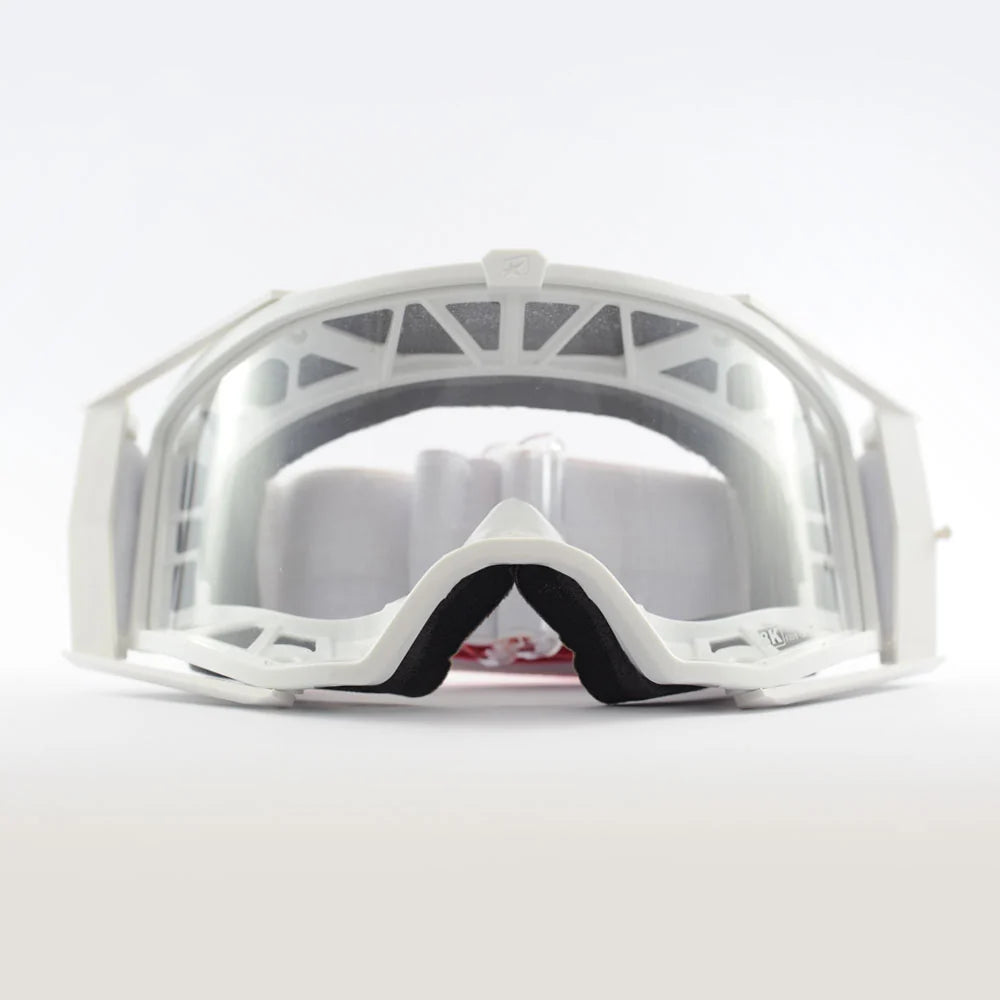 Ariete 8K MX Goggles White/Blue, Clear Lens