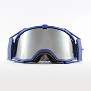 Ariete 8K Top MX Goggles Navy Blue, Silver Mirrored Lens