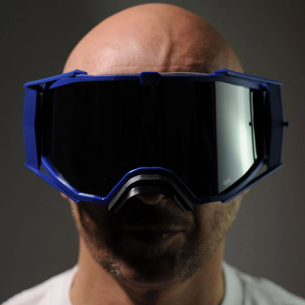 Ariete 8K Top MX Goggles Navy Blue, Silver Mirrored Lens