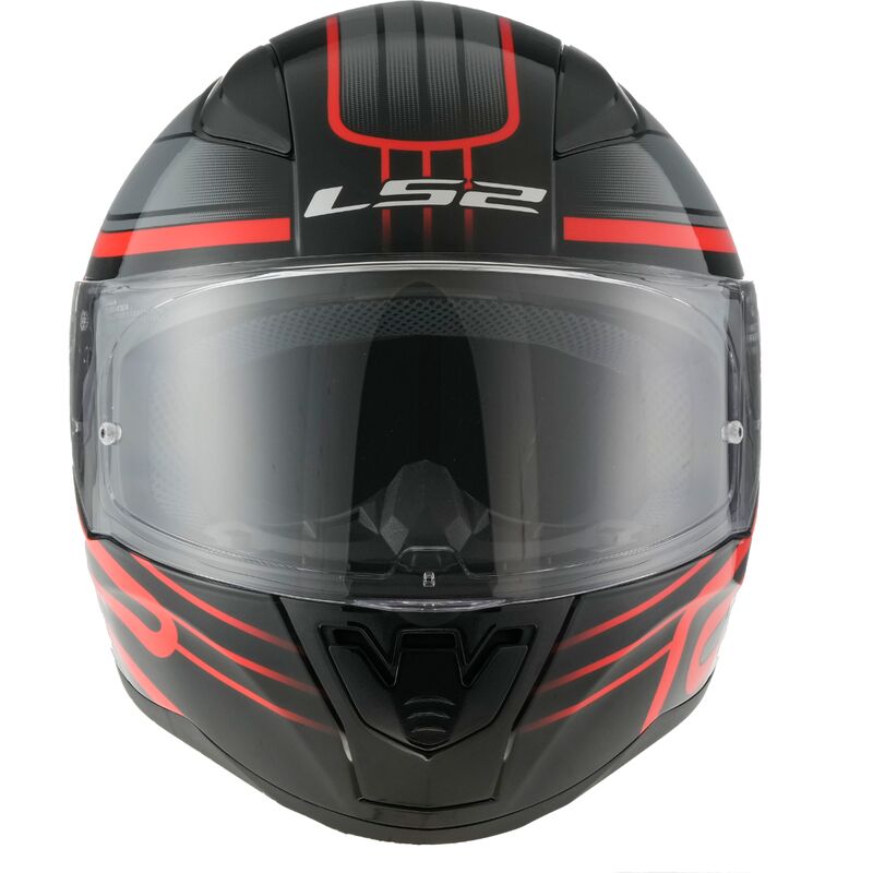 LS2 FF353 RAPID II 2 CIRCUIT GLOSSSY BLACK RED