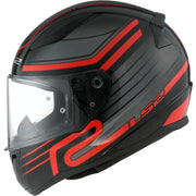 LS2 FF353 RAPID II 2 CIRCUIT GLOSSSY BLACK RED