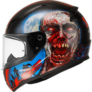 LS2 FF353 RAPID II 2 ZOMBIE GLOSSY BLACK RED