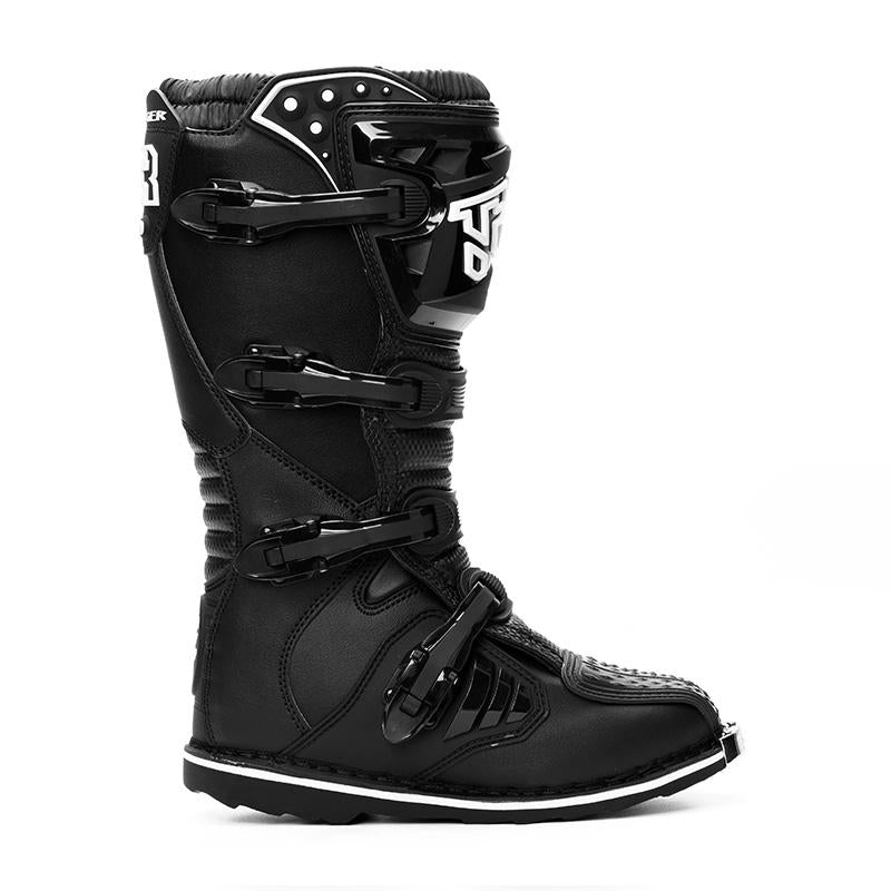 TR Tiger E001 Motocross Boots Black outer side