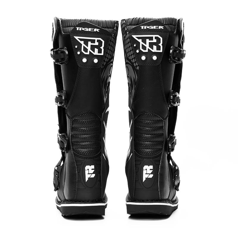 TR Tiger E001 Motocross Boots Black back