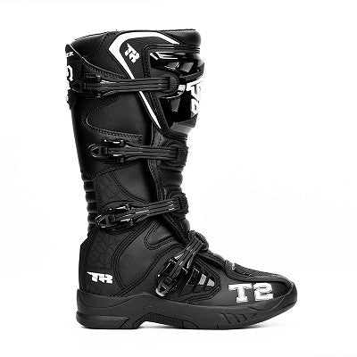 TR Tiger T2 Motocross Boots Black outer side