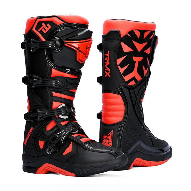 TR Tiger T3 Motocross Boots Black/Red