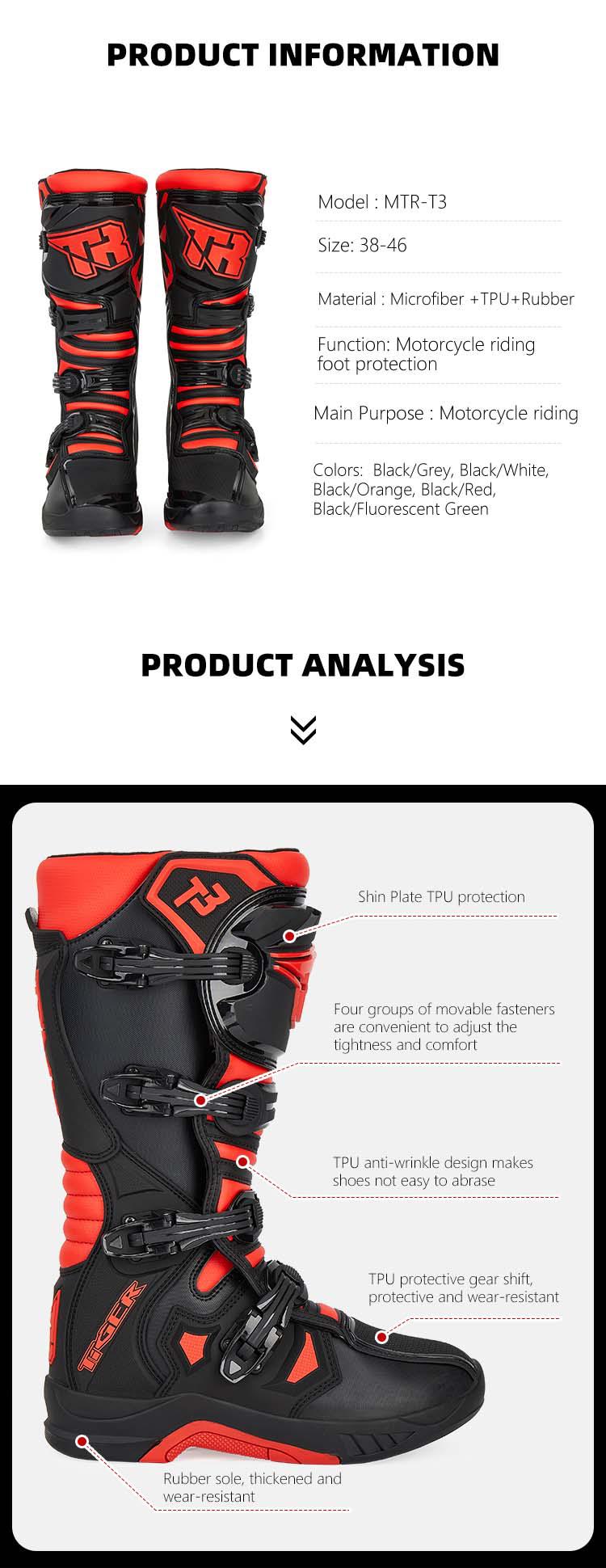 TR Tiger T3 Motocross Boots features