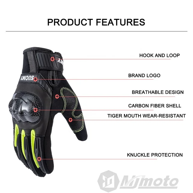 SUOMY “OCTANE” GLOVES BLACK