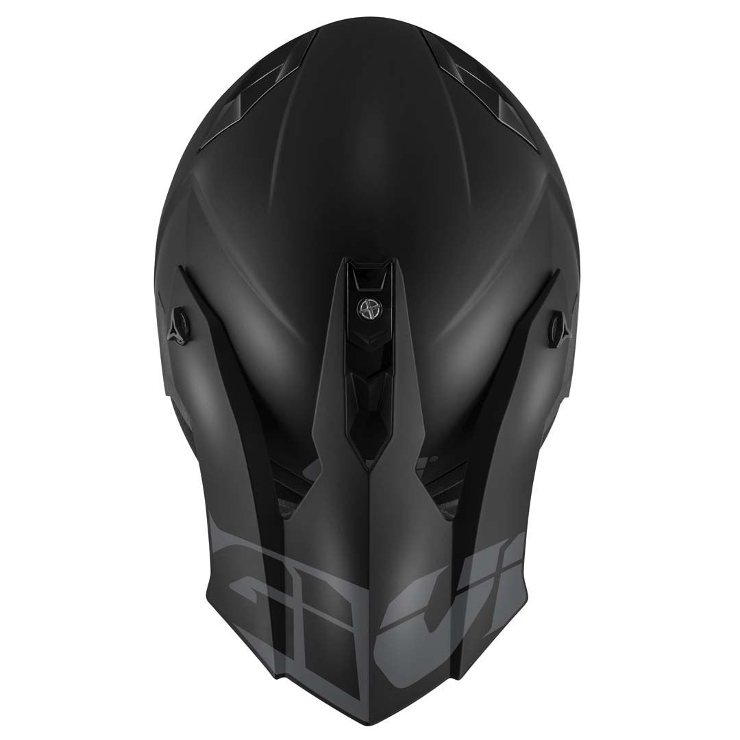 GIVI 60.1 Invert Black/Dark Grey Matte Helmet, rear view