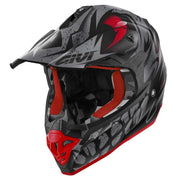 GIVI 60.1 Gloom Black/Titanium/Matte Red, motocross helmet for motocross and dirt bike riders in Lebanon