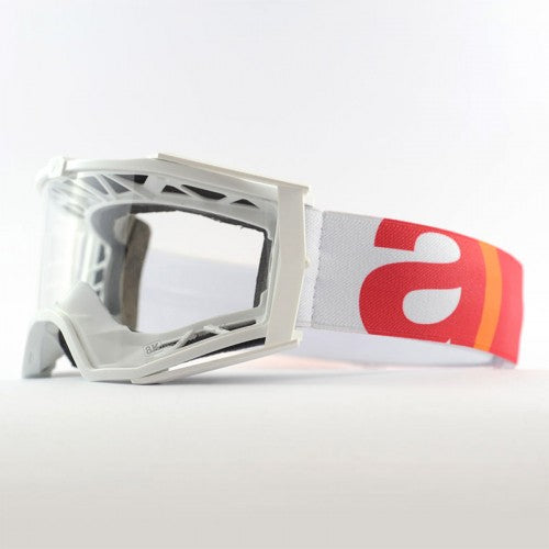 Ariete 8K MX Goggles White/Orange/Red, Clear Lens