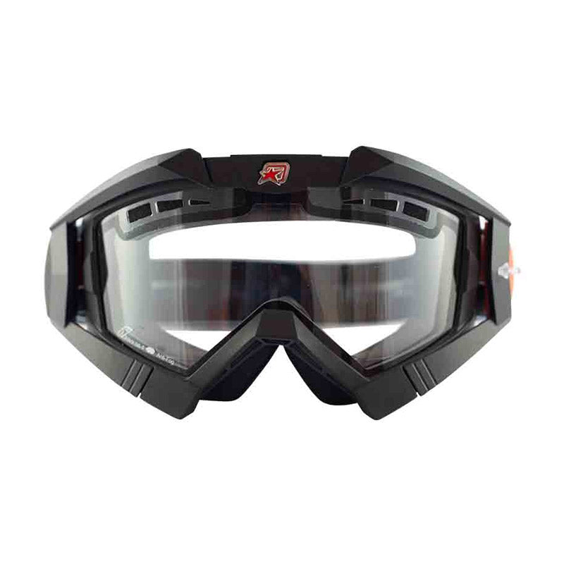 Ariete RC Flow Enduro Goggles Black/Orange, Clear Double Ventilated Lens