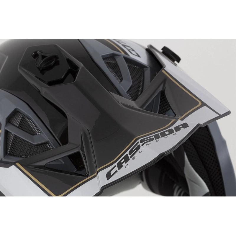 Cassida Cross Pro II Motocross Helmet Pearl Gold/Black/Grey