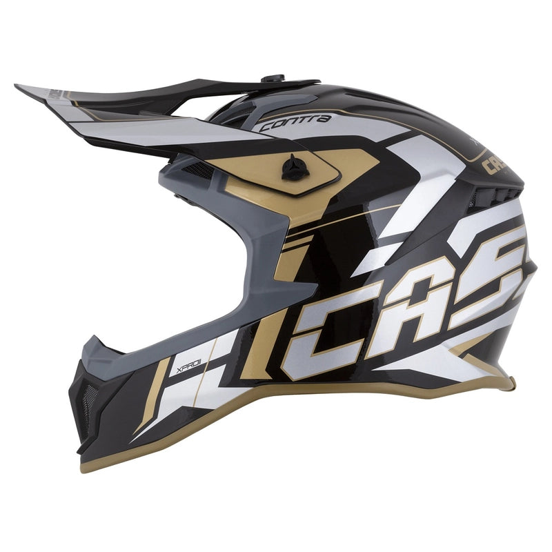 Cassida Cross Pro II Motocross Helmet Pearl Gold/Black/Grey
