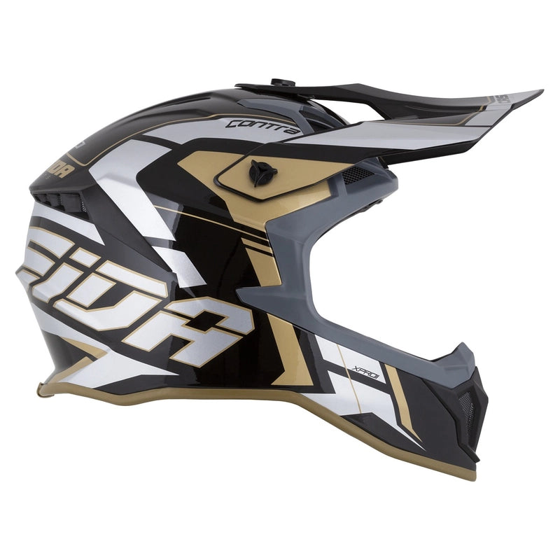 Cassida Cross Pro II Motocross Helmet Pearl Gold/Black/Grey