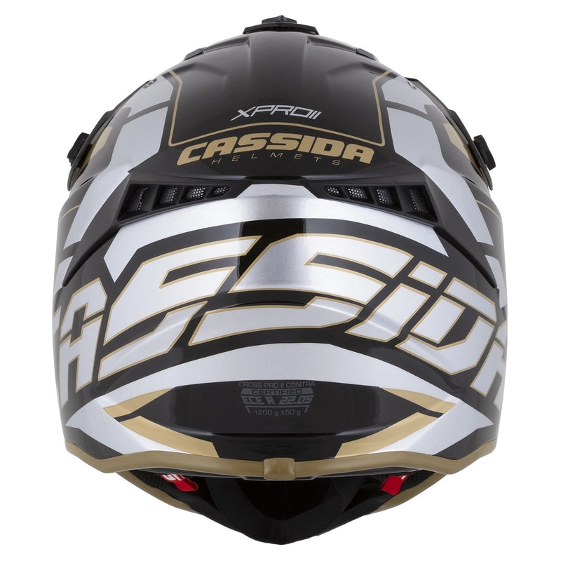 Cassida Cross Pro II Motocross Helmet Pearl Gold/Black/Grey
