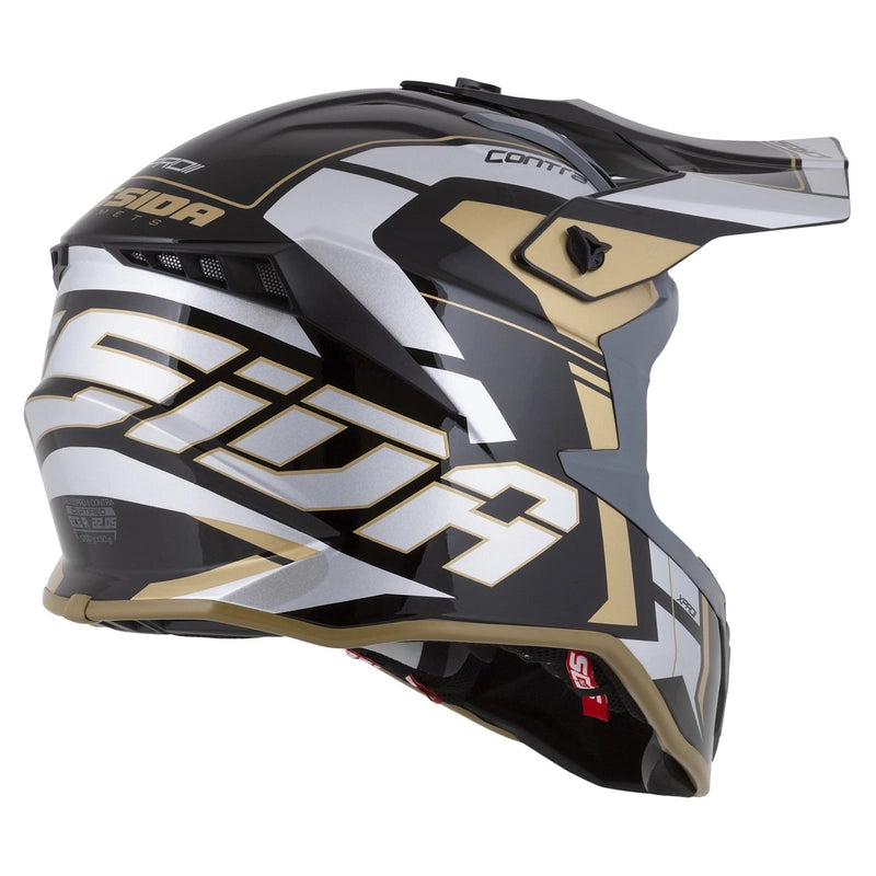 Cassida Cross Pro II Motocross Helmet Pearl Gold/Black/Grey