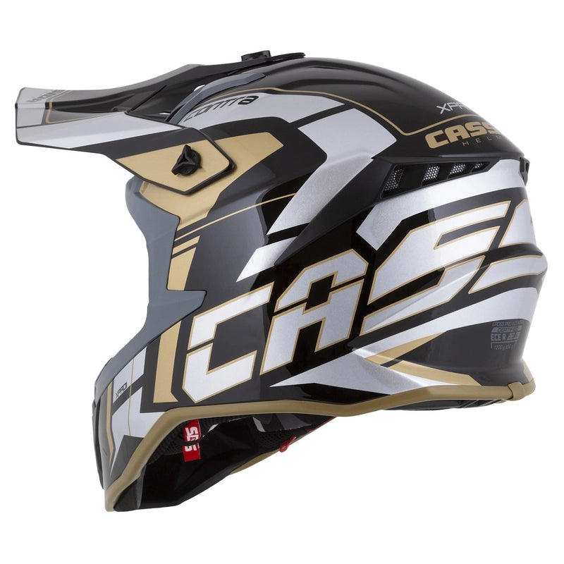 Cassida Cross Pro II Motocross Helmet Pearl Gold/Black/Grey