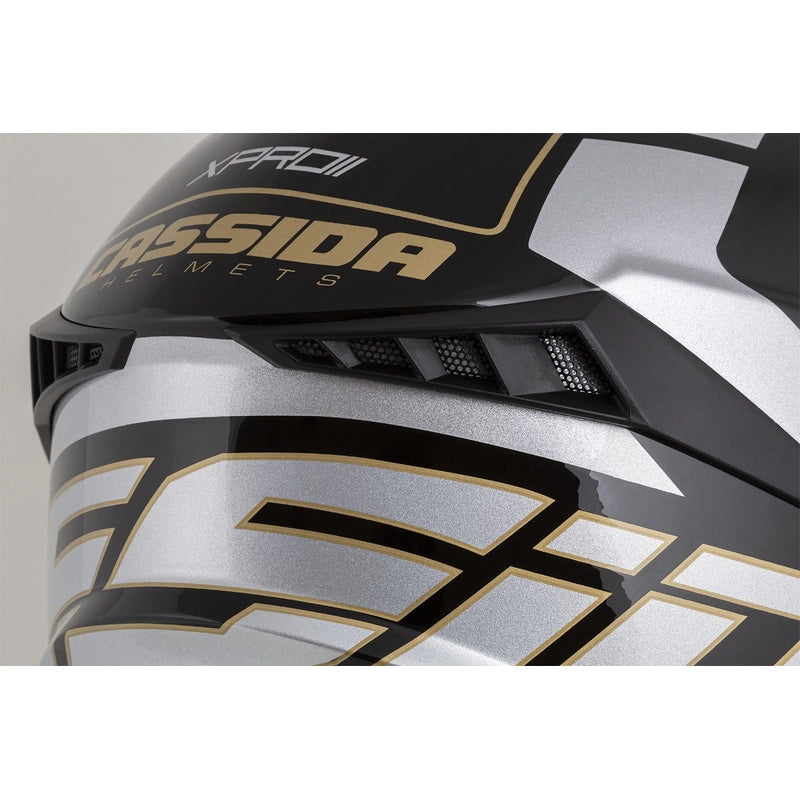 Cassida Cross Pro II Motocross Helmet Pearl Gold/Black/Grey