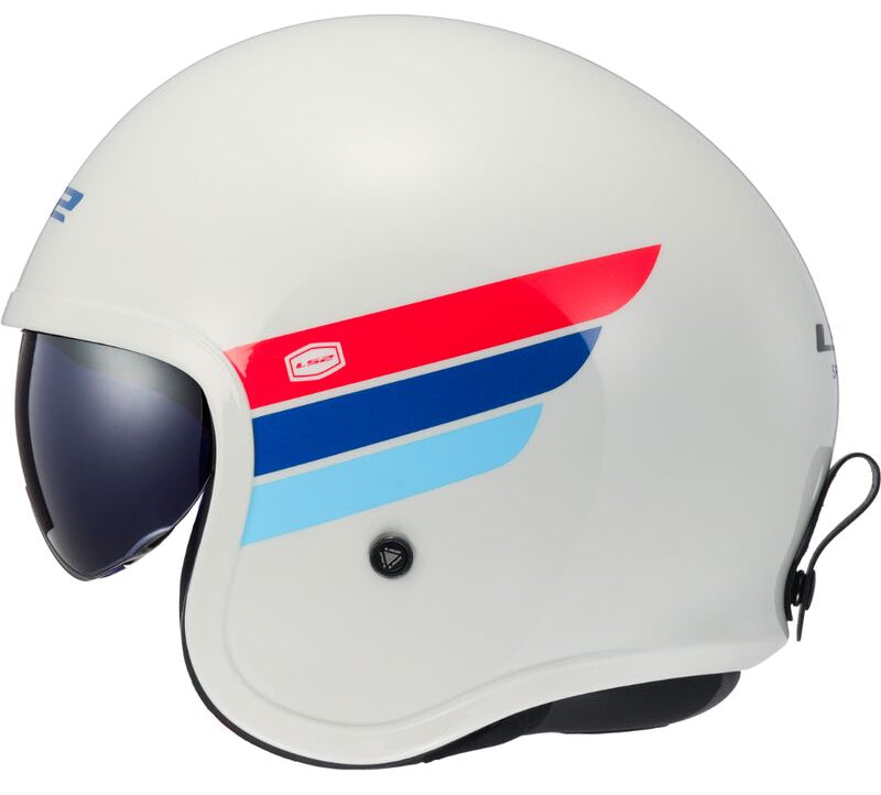 LS2 OF599 SPITFIRE II 2 RETRO GLOSSY WHITE BLUE RED