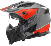 LS2 OF606 DRIFTER DEVOR MATTE SILV TITANIUM RED