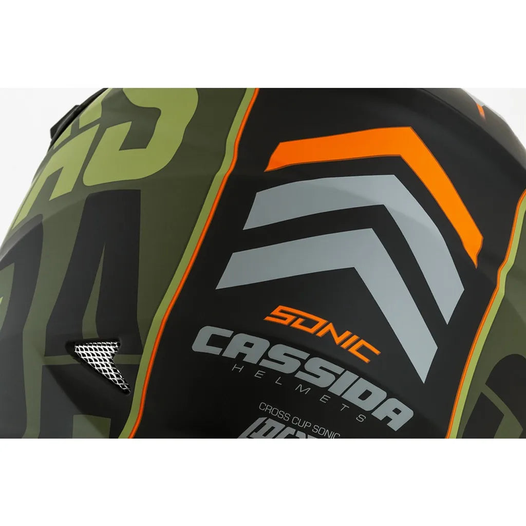 Motocross Helmet Cassida Junior Kaki Mat
