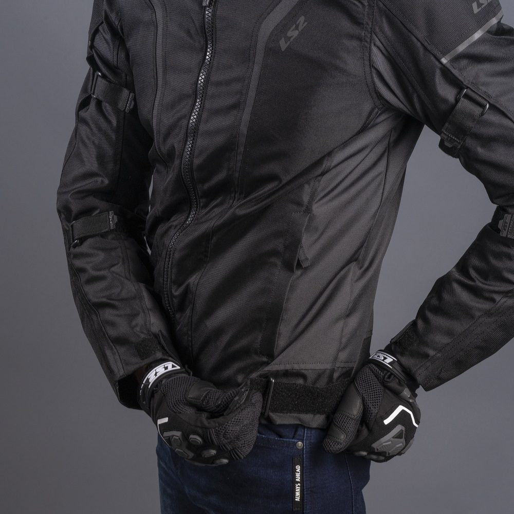 LS2 Sepang Men's Waterproof Touring Jacket Black/Dark Grey, detail