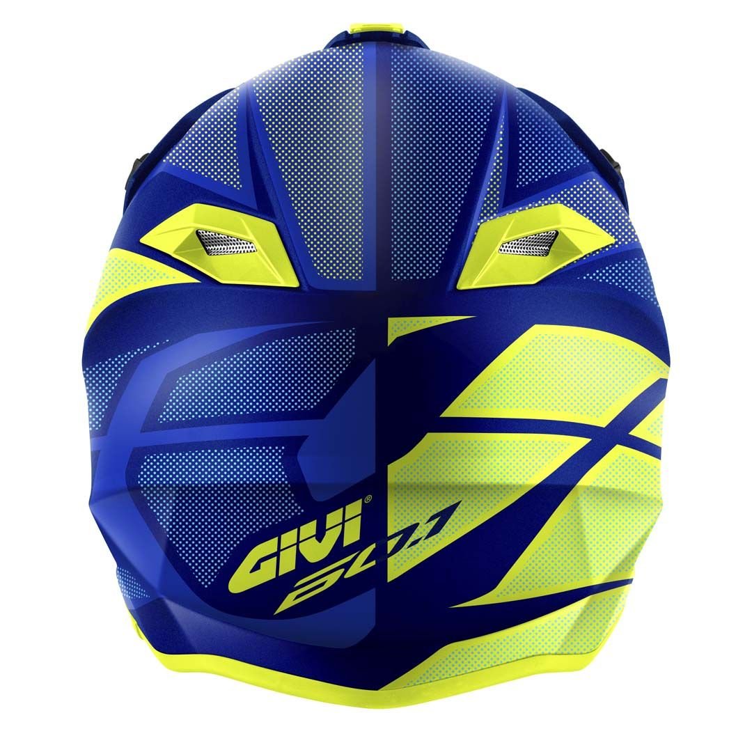 GIVI 60.1 Invert Blue/Matte Yellow Helmet, inside view