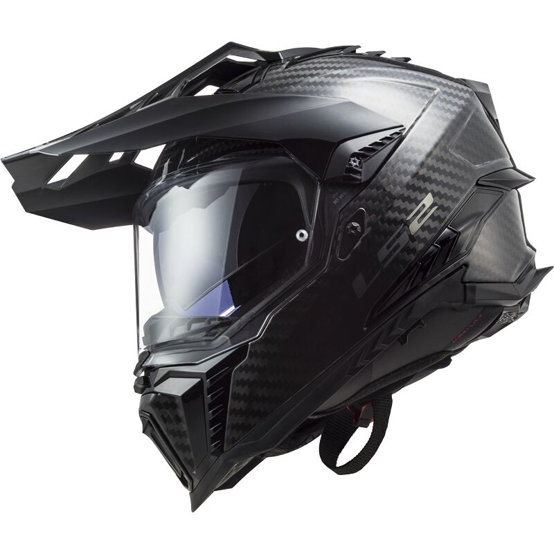 LS2 MX701 EXPLORER SOLID GLOSSY CARBON