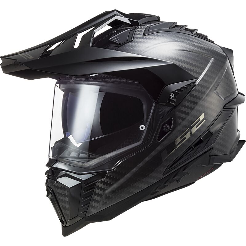 LS2 MX701 EXPLORER SOLID GLOSSY CARBON